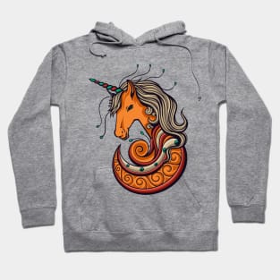 Unicorn Head Illustration Hoodie